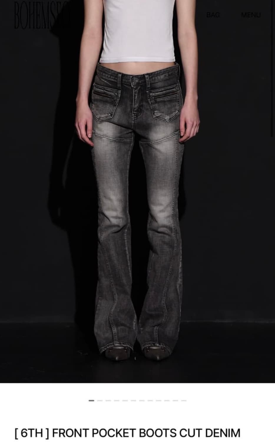 보헴서 FRONT POCKET BOOTS CUT DENIM PANTS 상품이미지1