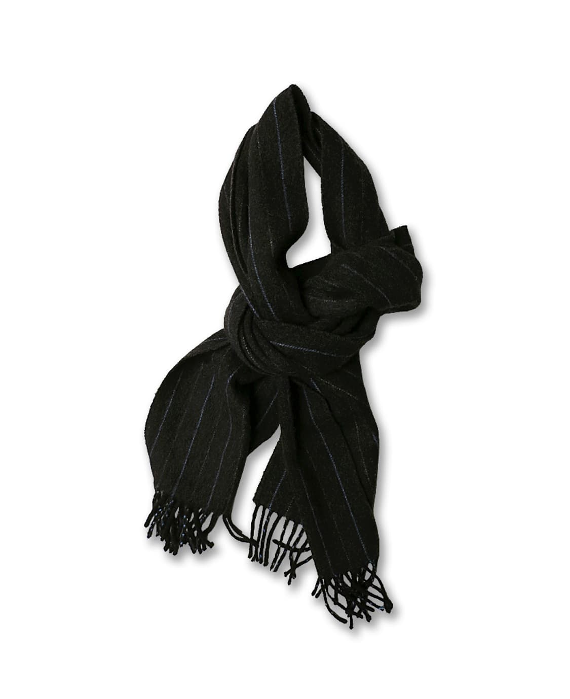 드레익스 [Drake's] 차콜 스트라이프 램즈울 앙고라 머플러 상품이미지1