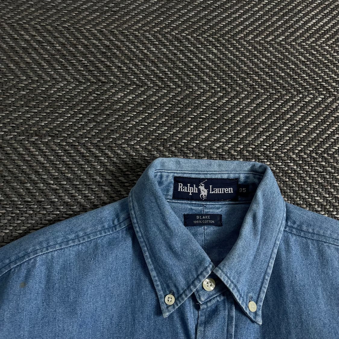 90s 폴로 랄프로렌 포니로고 데님 셔츠y 3900 상품이미지6