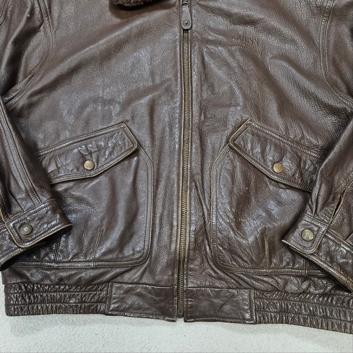 Guess A-2 레더 자켓 L 상품이미지5