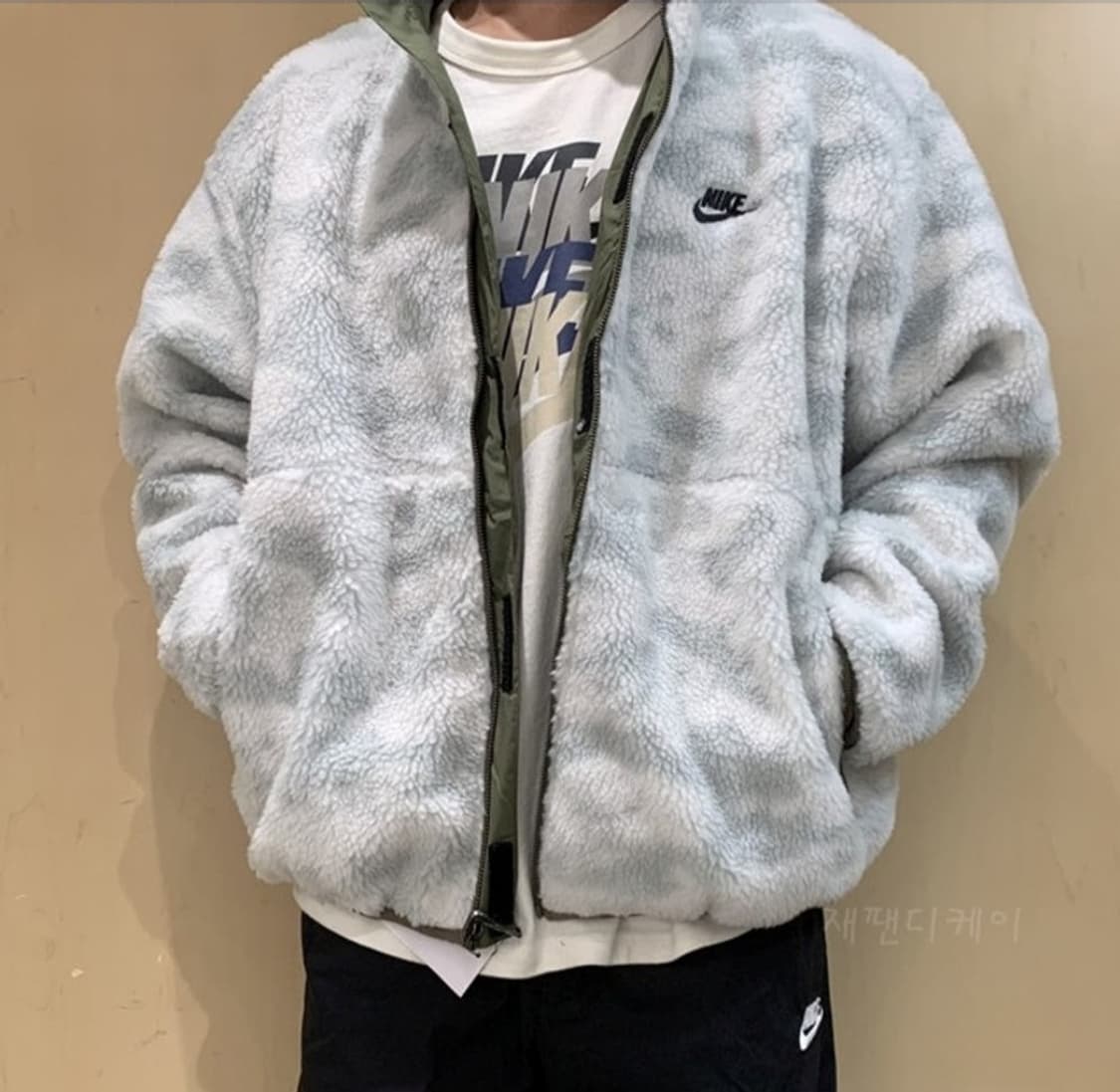 나이키 후리스자켓 110 양면 뽀글이 카모 플리스자켓 XD32 상품이미지10