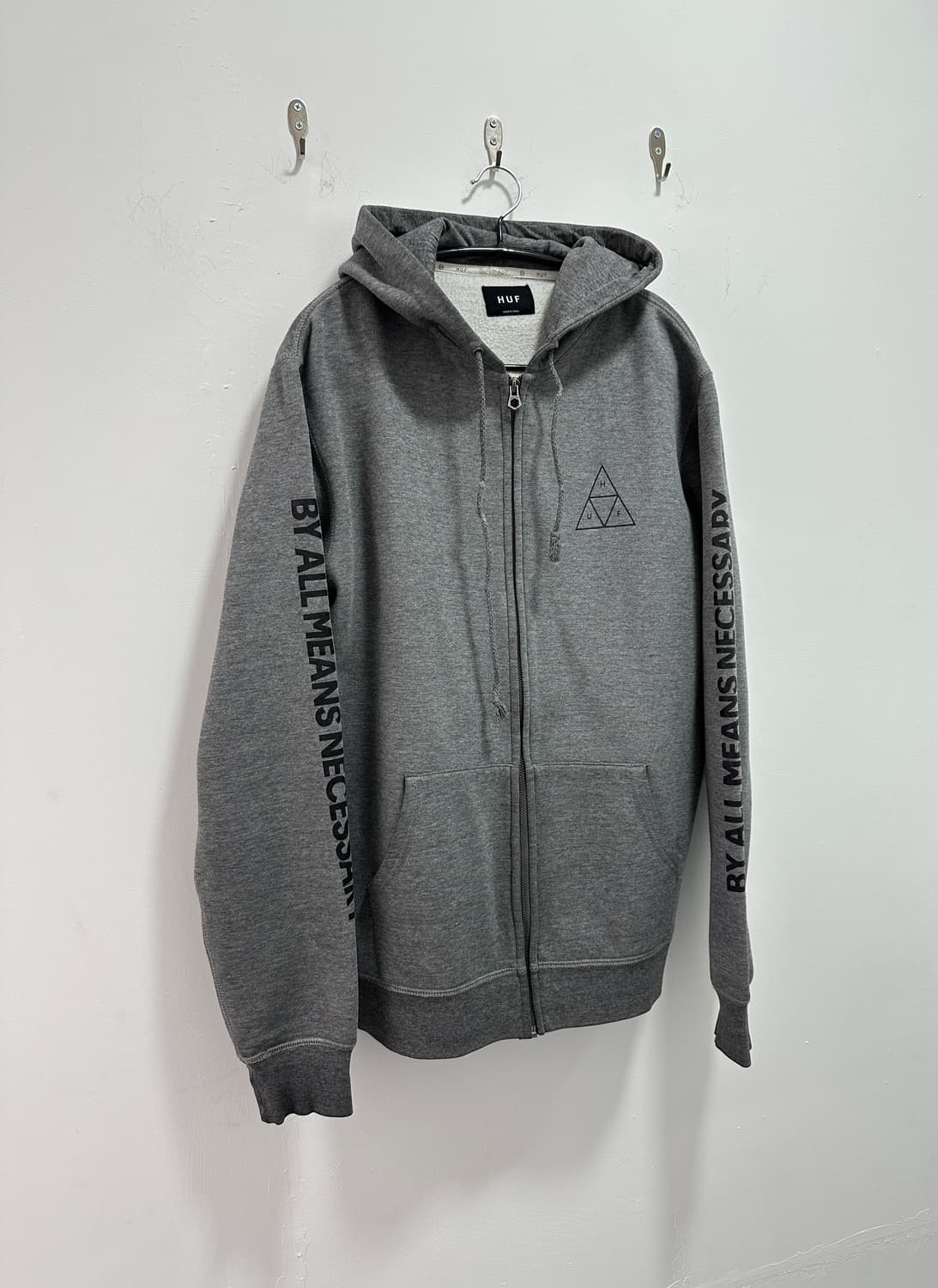 HUF 소매 레터링 후드집업 상품이미지3