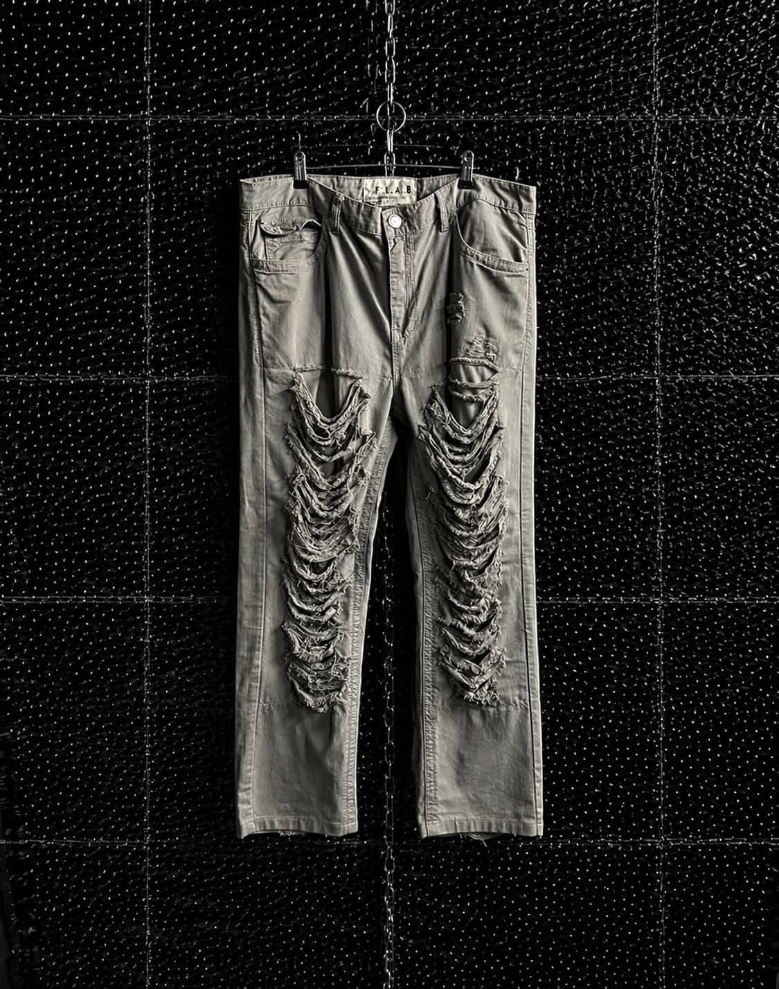 L.A.P 그레이 데미지 데님팬츠 상품이미지1