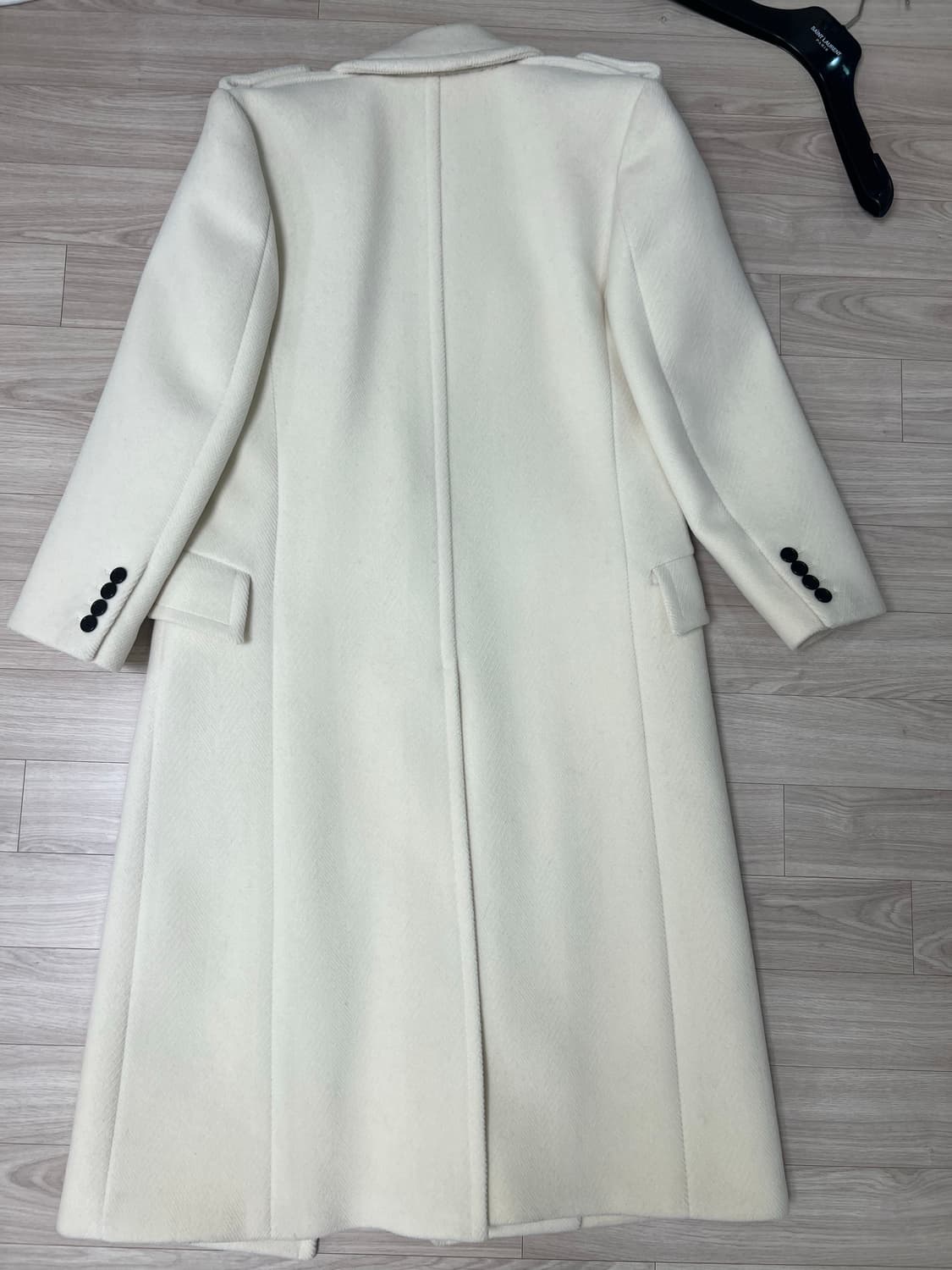 생로랑 / 오버사이즈 롱 화이트 코트 / U 상품이미지2