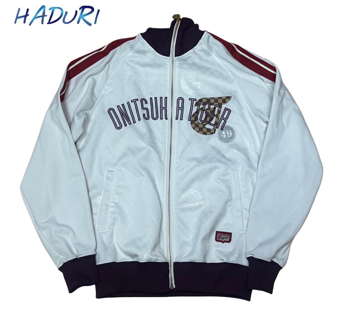 오니츠카타이거 빅로고 화이트트랙탑져지 S 상품이미지1