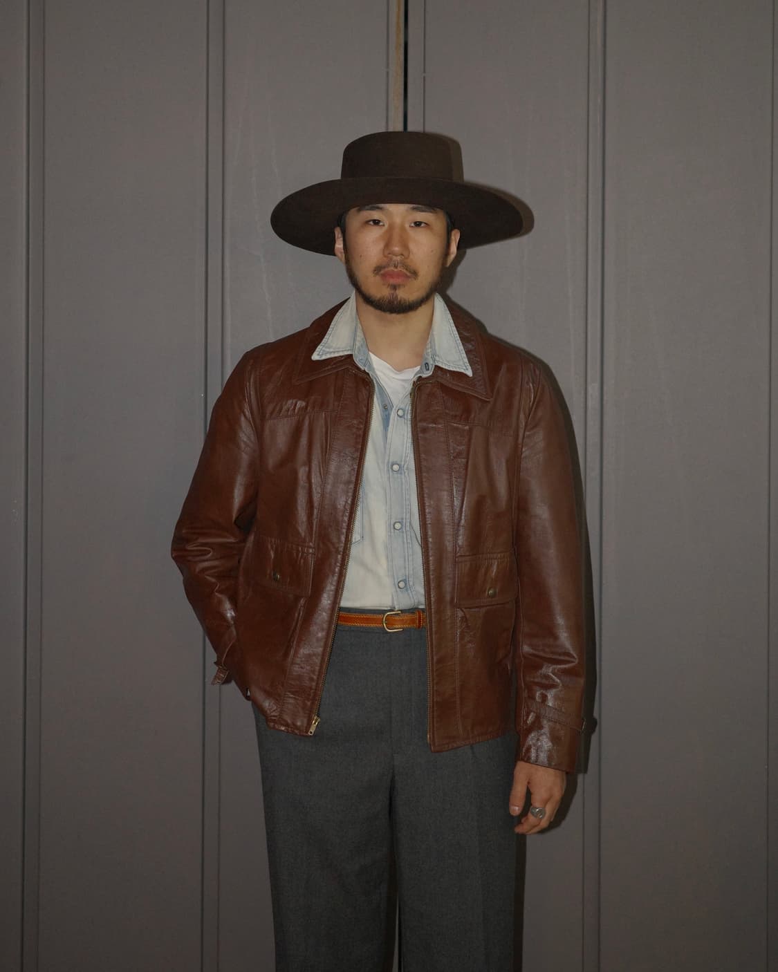 70s 빈티지 클래식 레더 코치 자켓 상품이미지7