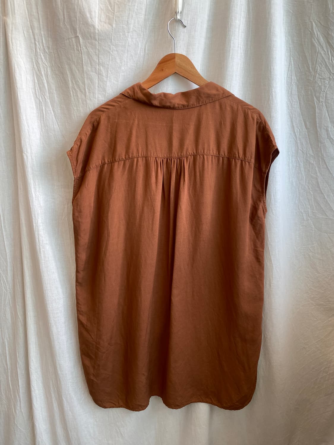 UNIQLO 오버핏 민소매롱셔츠(L) 상품이미지8
