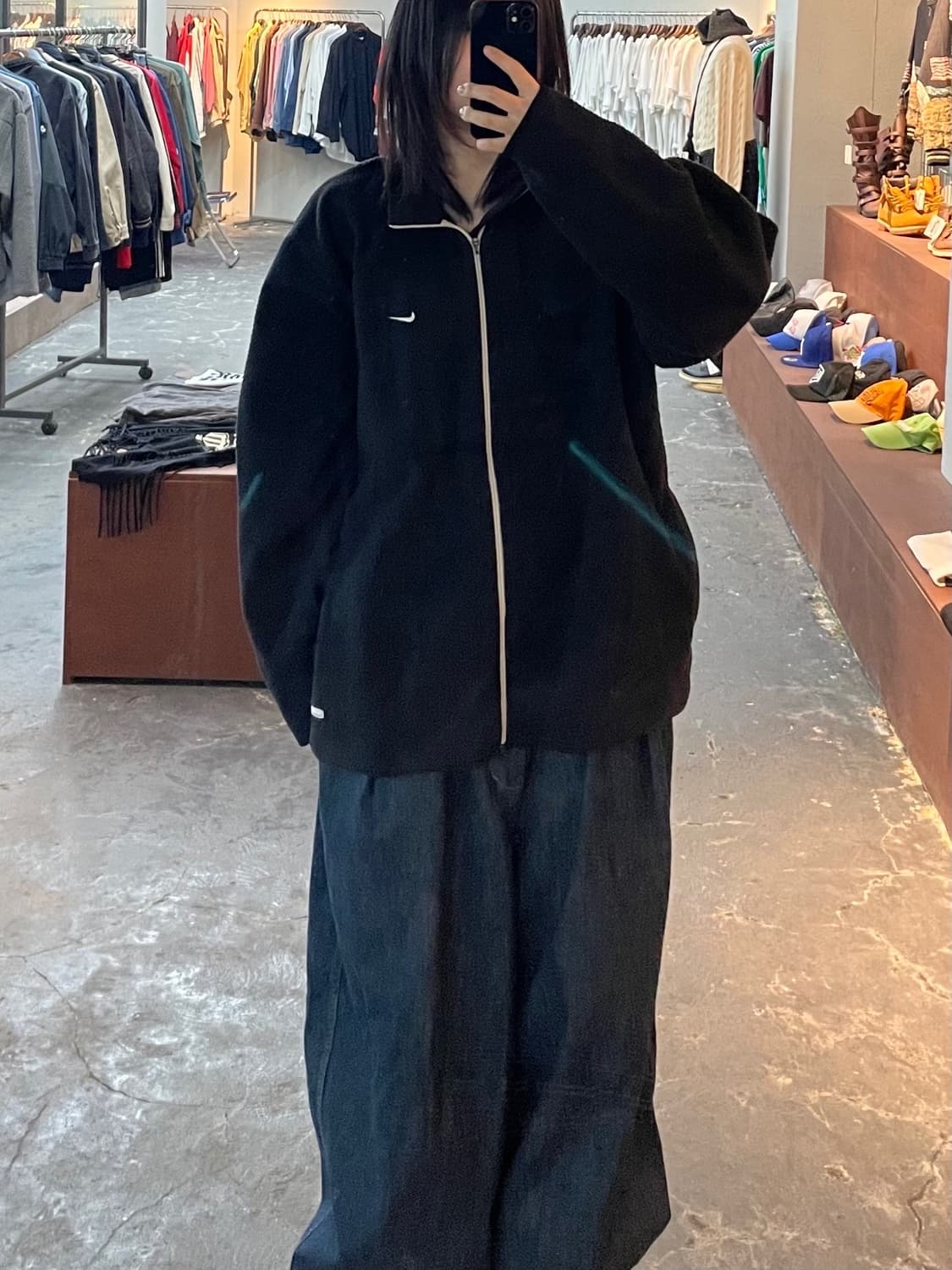 나이키 스우시 블랙 플리스 자켓 H1020 상품이미지1