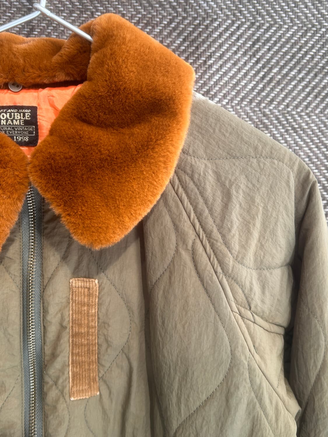 Duble name 퀄팅 해링턴자켓 상품이미지4