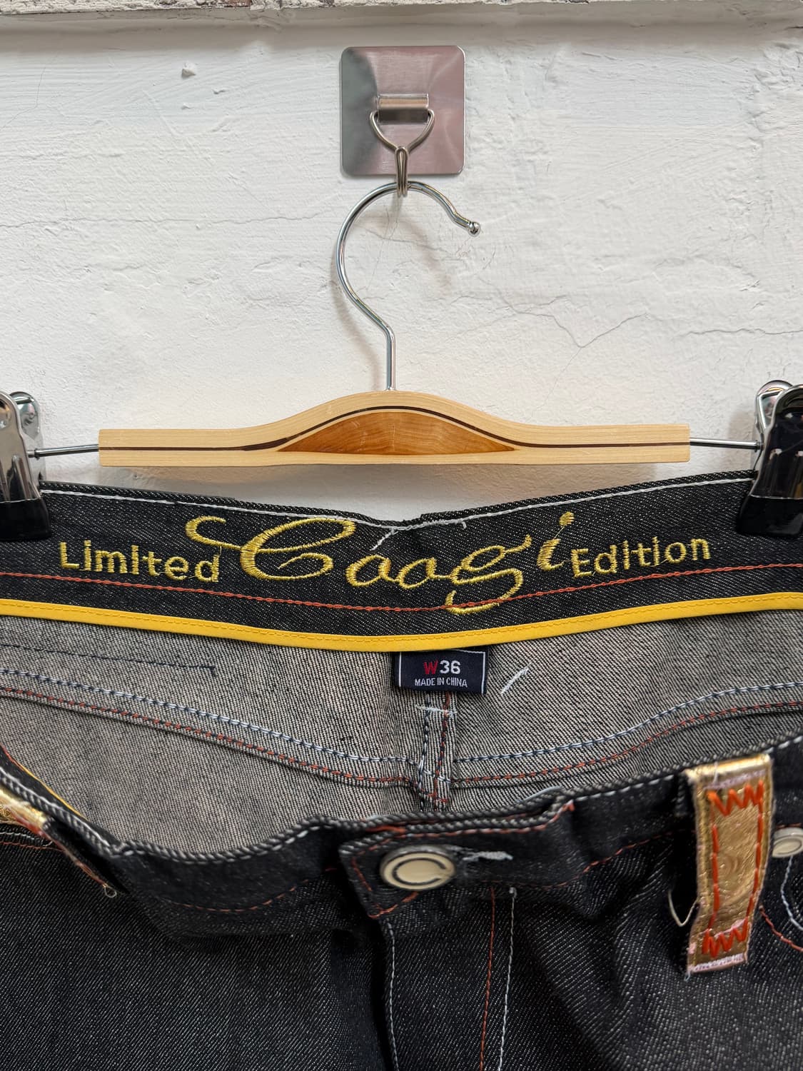 COOGI 리미티드 에디션 스티칭 데님 진 W36 상품이미지5