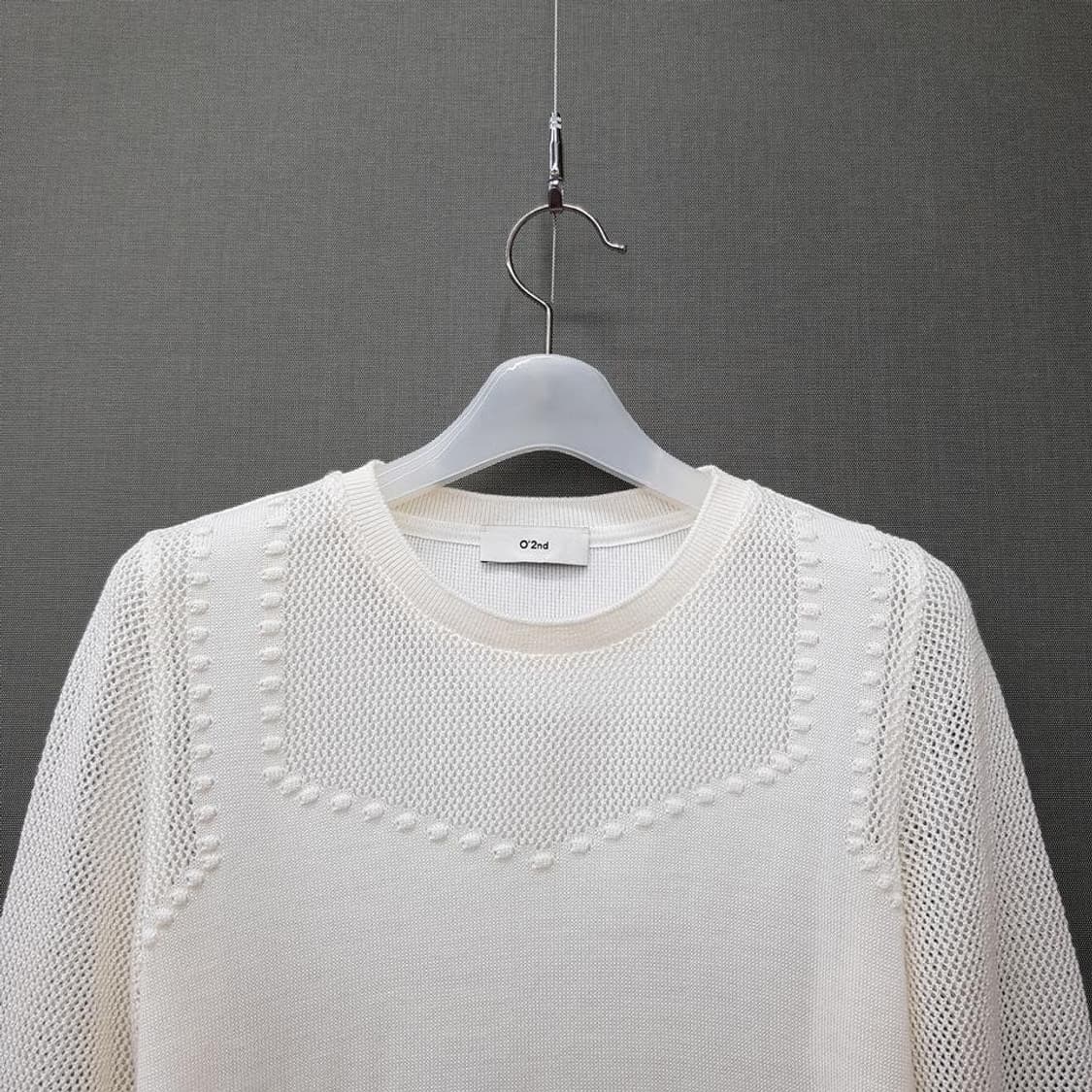 오즈세컨 2022 텍스처 니트 탑  m사이즈 상품이미지2