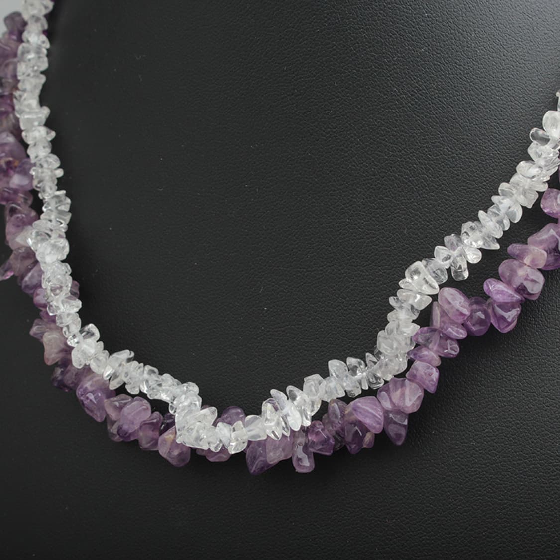 투톤 수정 목걸이 상품이미지3