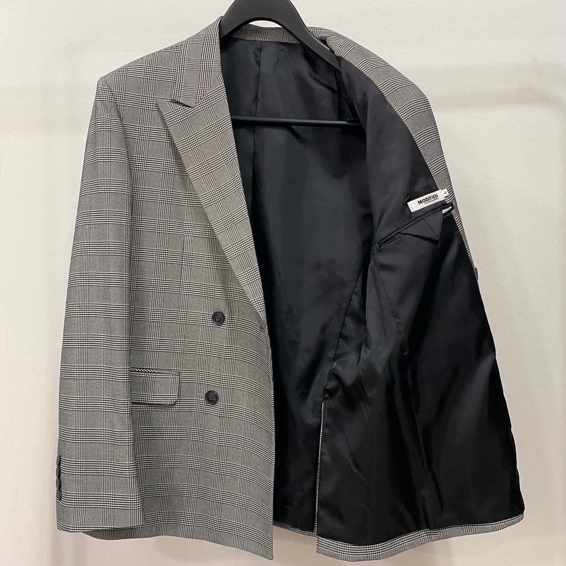 모디파이드 글랜체크 더블 블레이저 상품이미지7