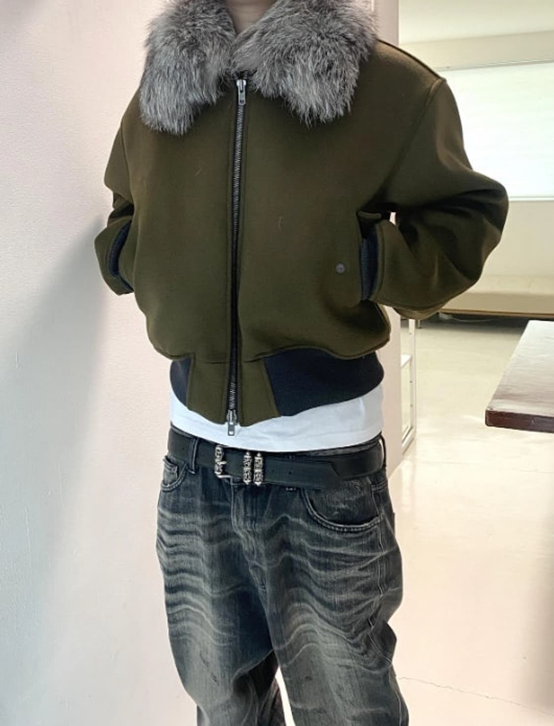 언더마이카 발키리 실버 폭스 울 자켓 (2)  상품이미지2