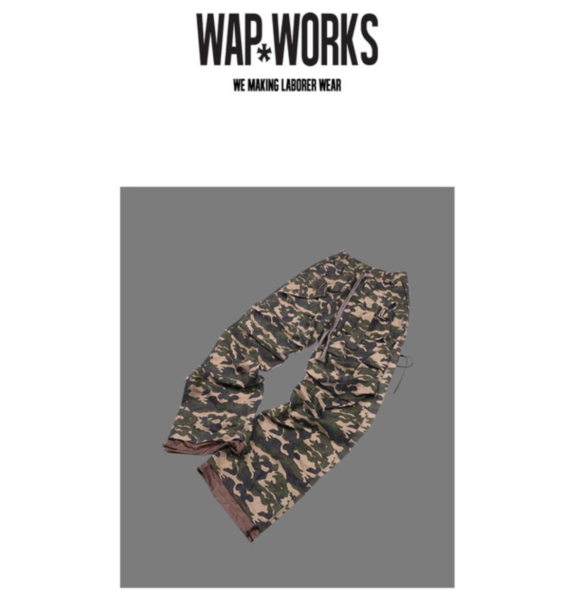 wapworks W059 카고 카모 팬츠 상품이미지2