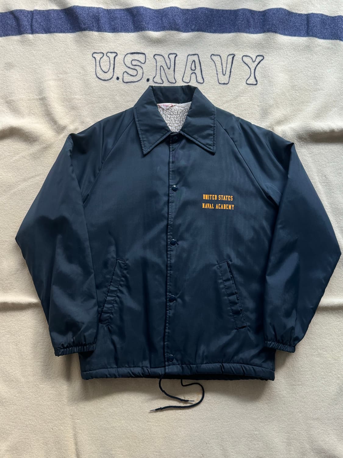 90s US NAVAL ACADEMY Warm Up Jacket 상품이미지2