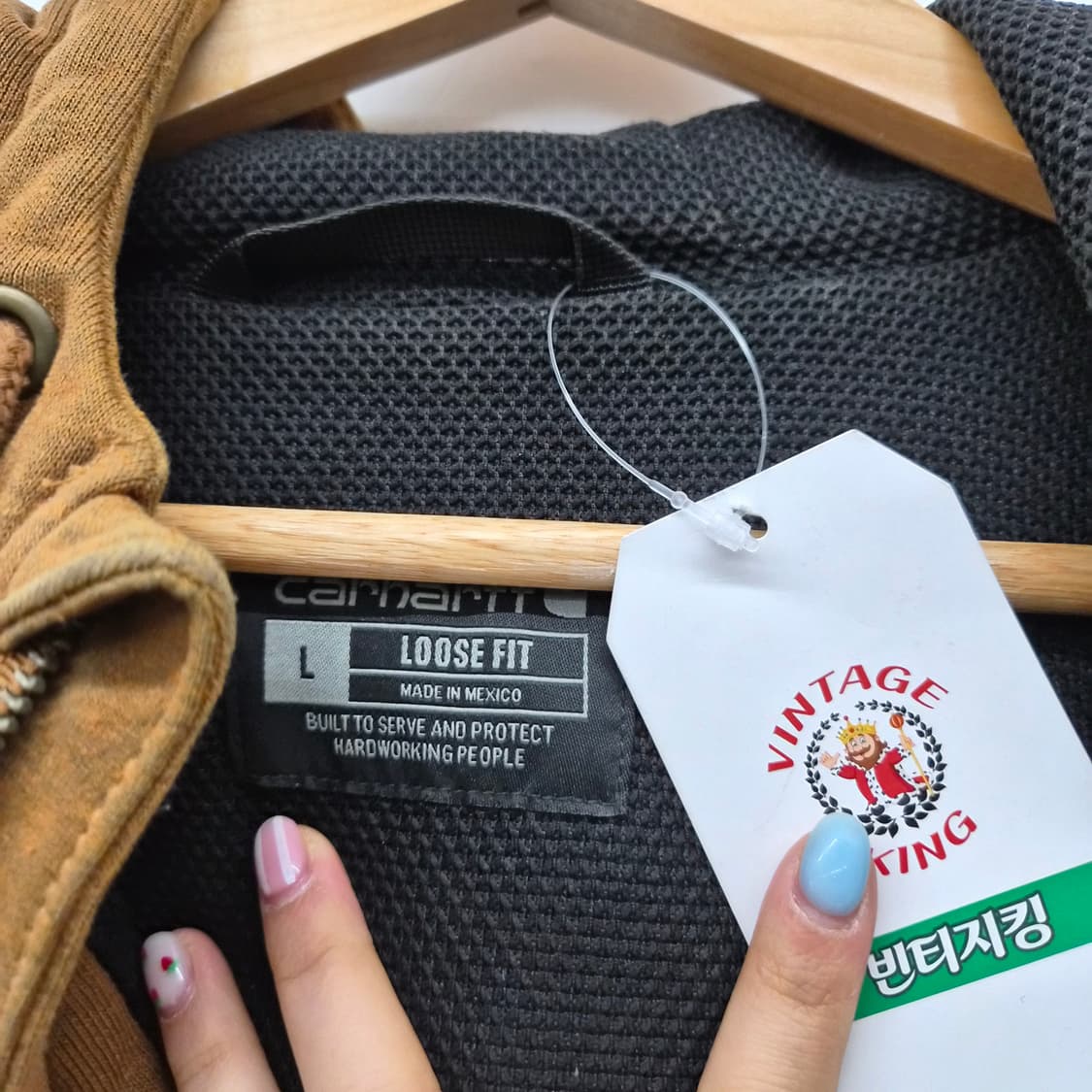 칼하트 브라운 후드 집업 남성 XL 상품이미지7