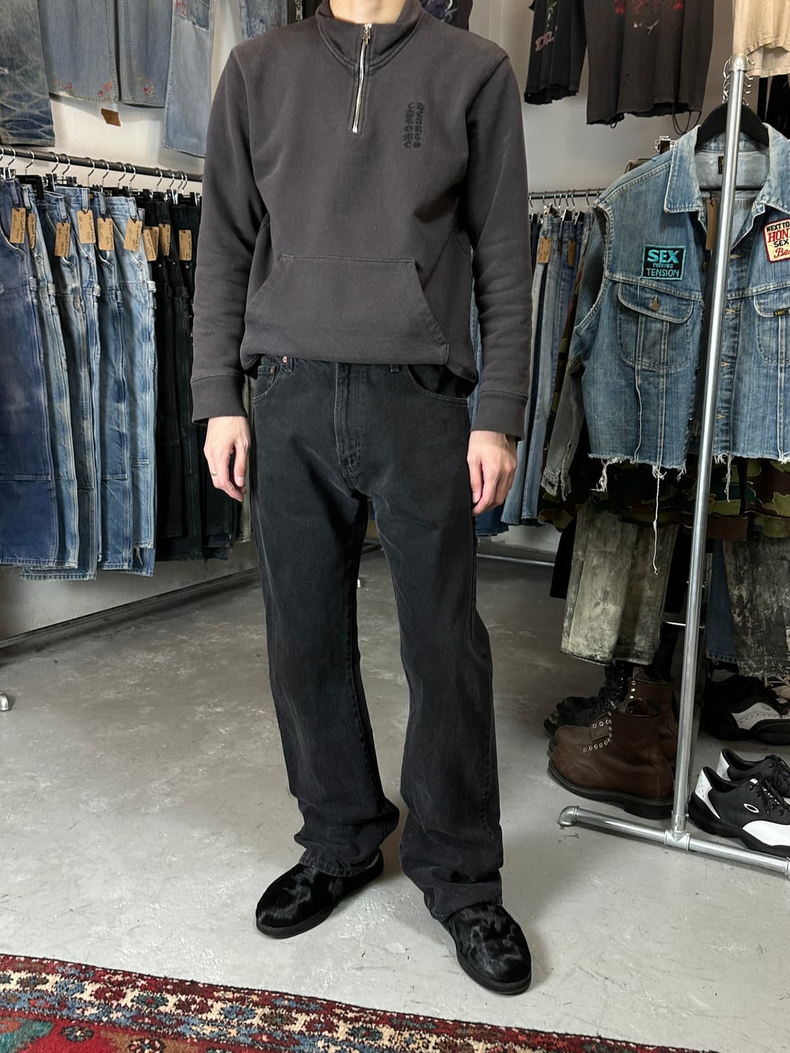 00's 빈티지 리바이스 517 블랙 플레어진 상품이미지10