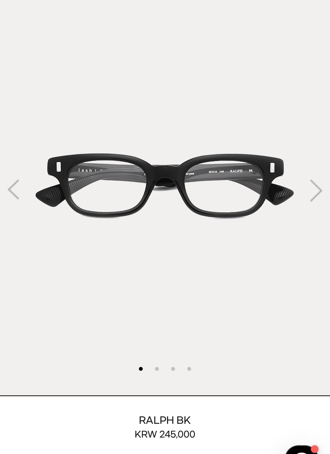 래쉬 RALPH 블랙 안경 새상품 상품이미지2