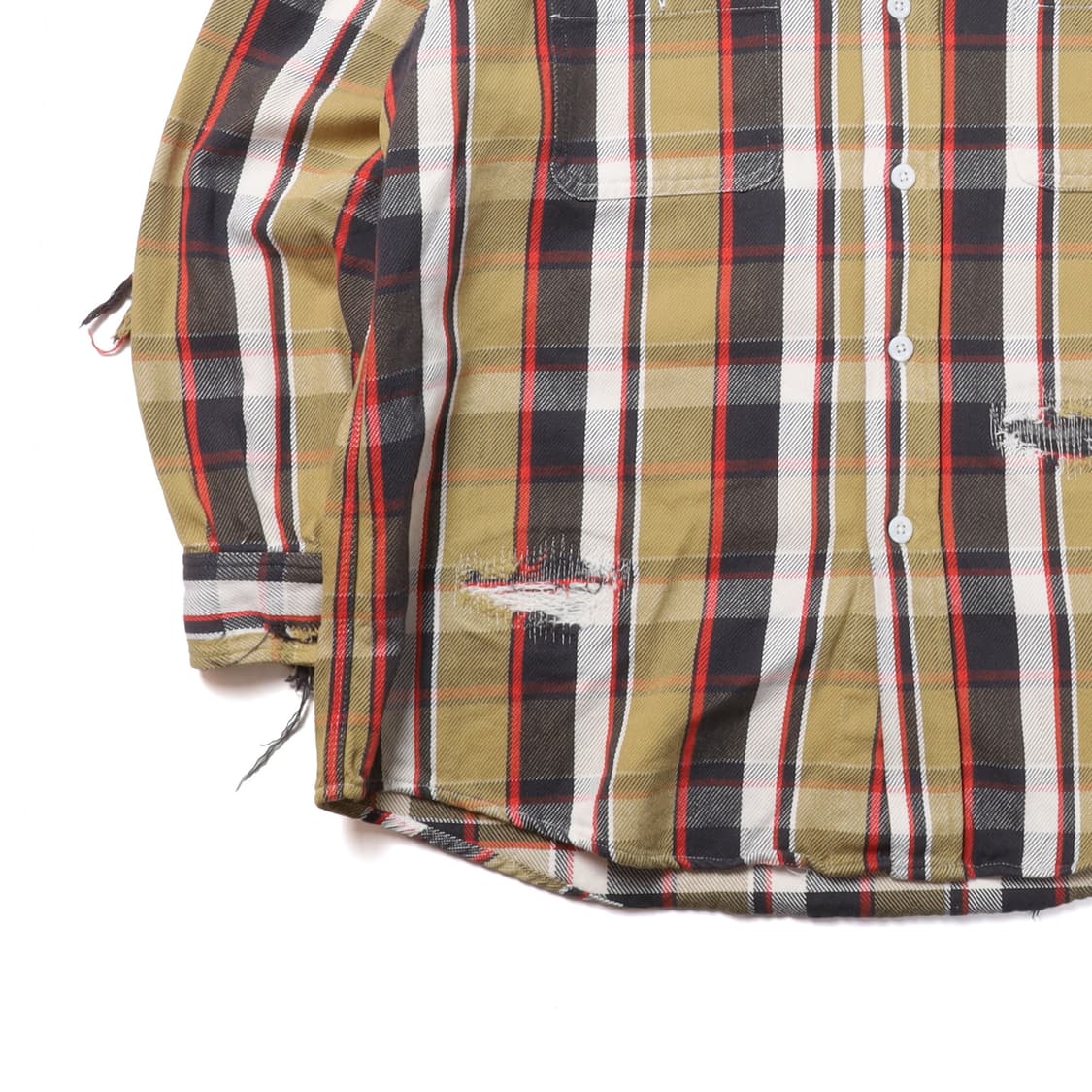 바우와우 BOWWOW Check Damage Shirt  상품이미지3