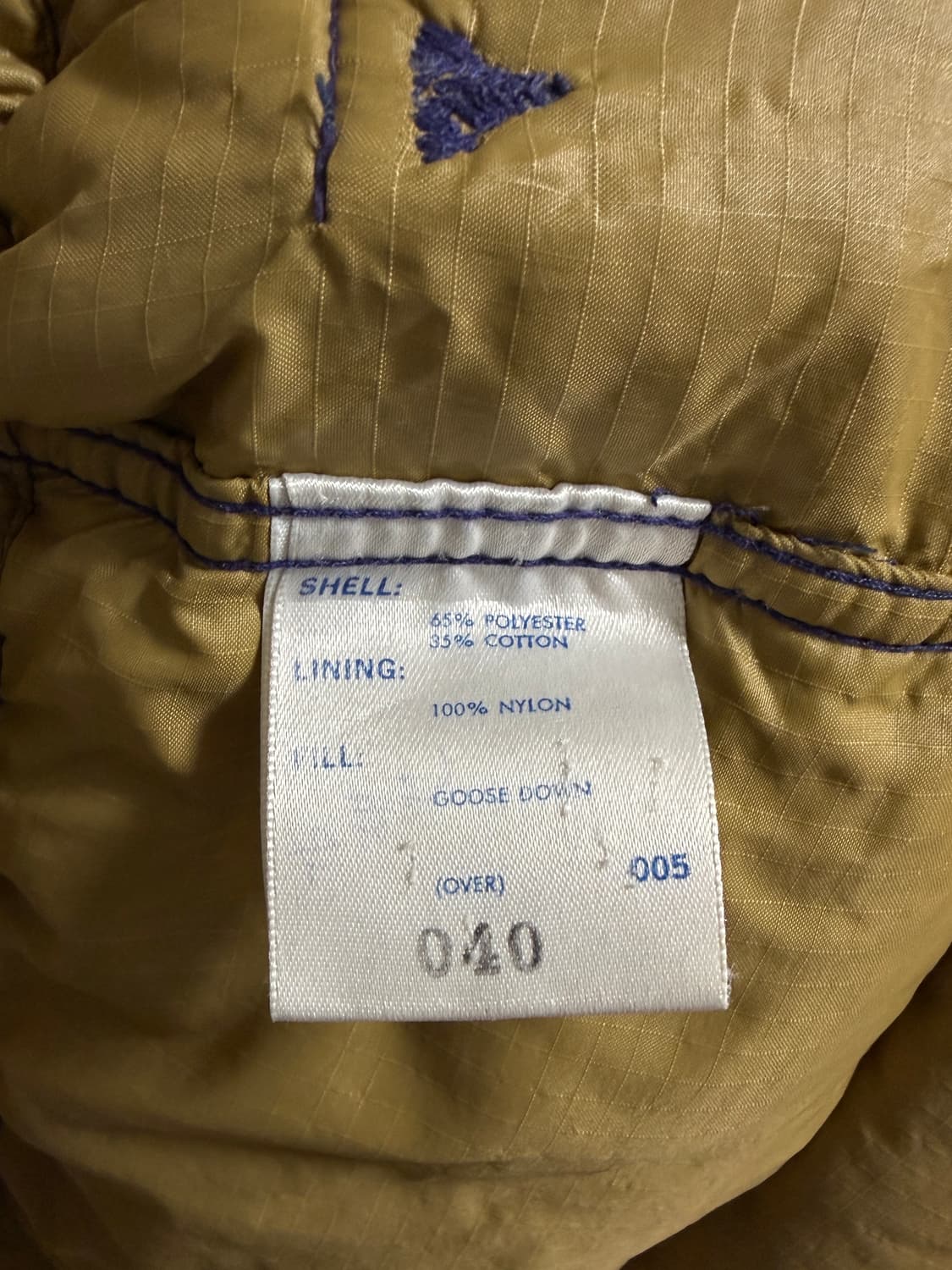 80s 노스페이스 브라운라벨 시에라파카 패딩 블루 상품이미지5