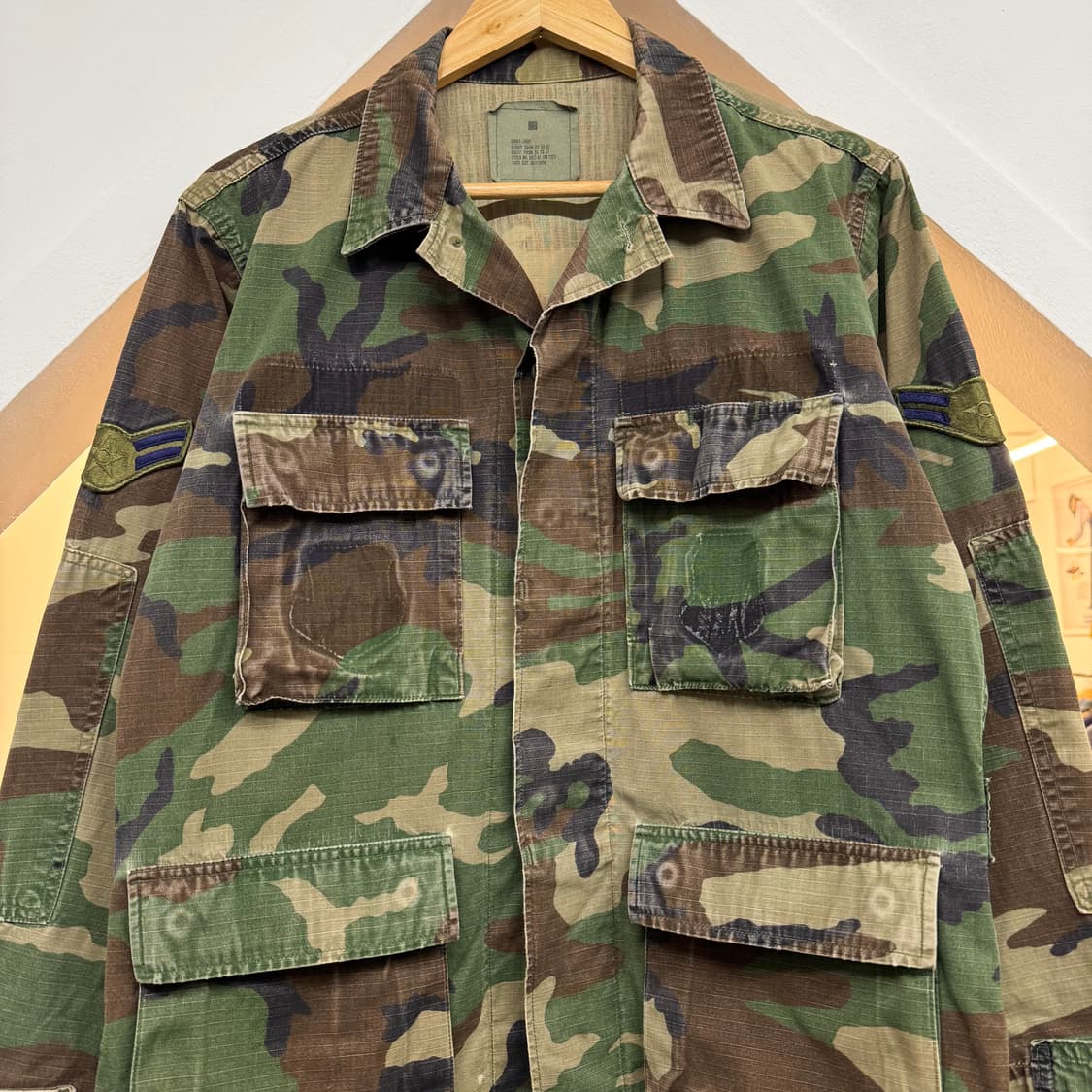 US Army 미군 우드랜드 카모 셔츠 자켓 (S)   상품이미지2