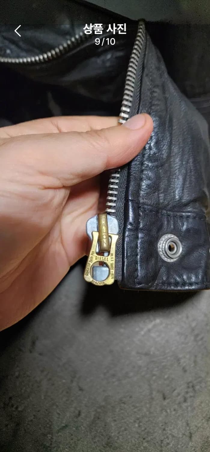 정품 디젤(DIESEL) 레더 가죽 라이더 자켓 상품이미지8