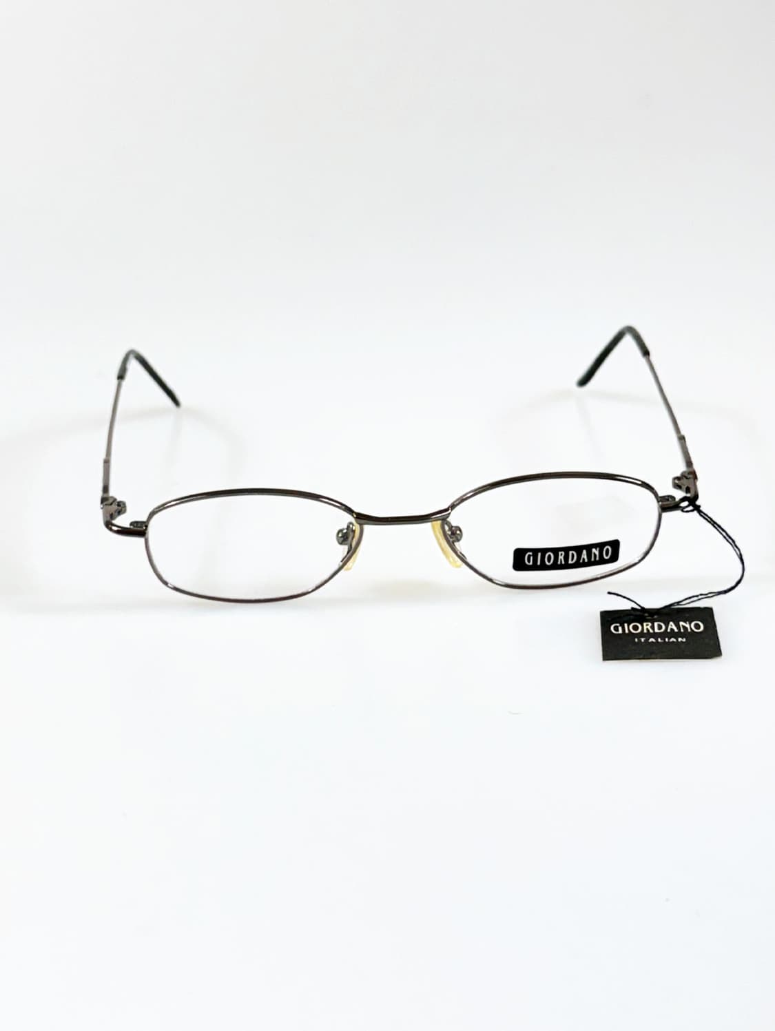 90s GIORDANO 슬림 오벌 건메탈 프레임 빈티지 안경 상품이미지2
