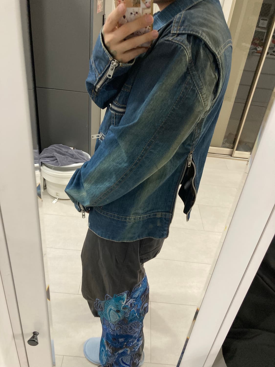 2003ss 리바이스 레드 멀티지퍼 데님 자켓 상품이미지4