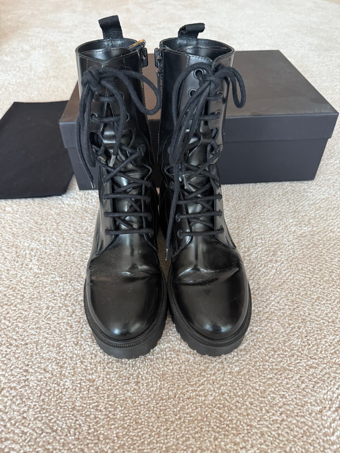 Maje Lace-Up Combat Boots (240) 상품이미지3