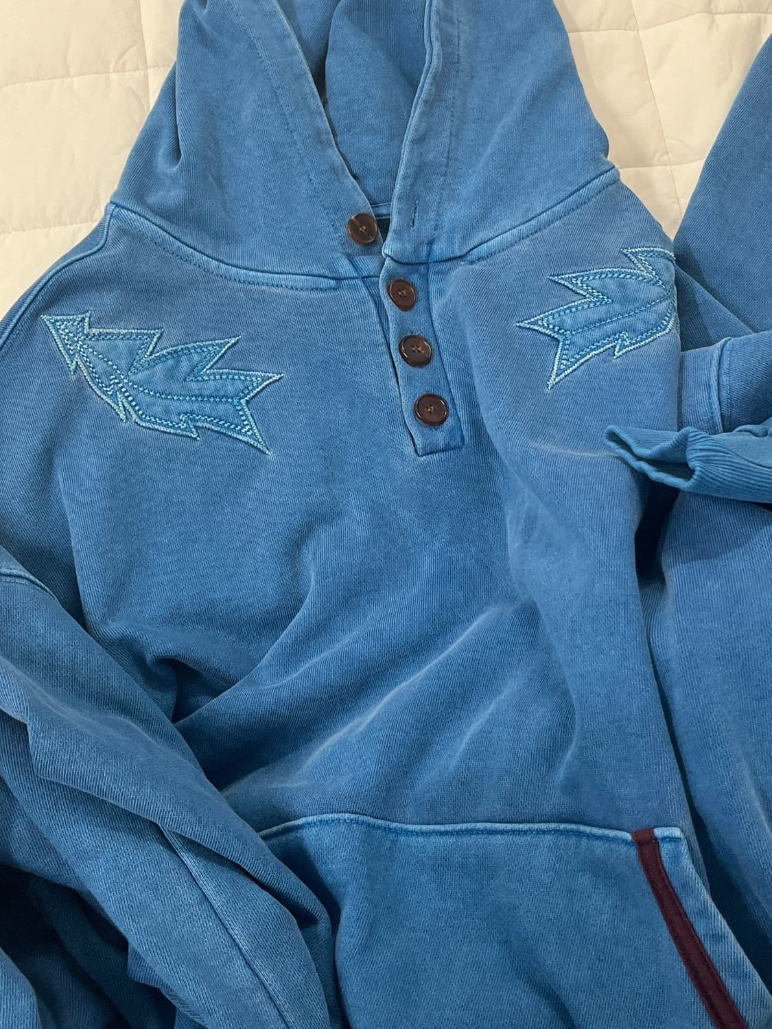 카락터 후드 01 사이즈 Garment dyed button hoodie 상품이미지4