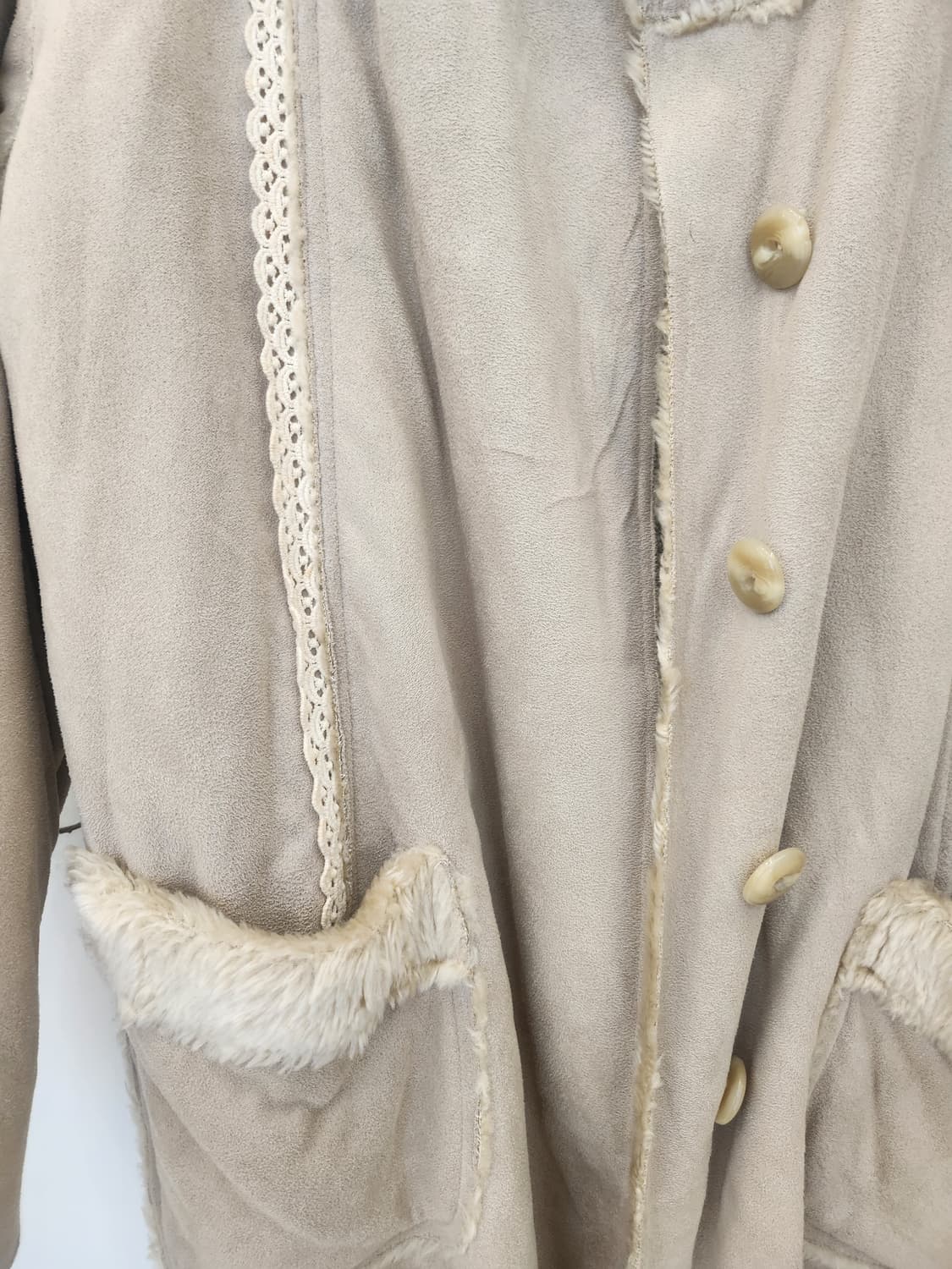 지구샵에서 구입 일본빈티지 가벼운 무스탕코트 상품이미지2