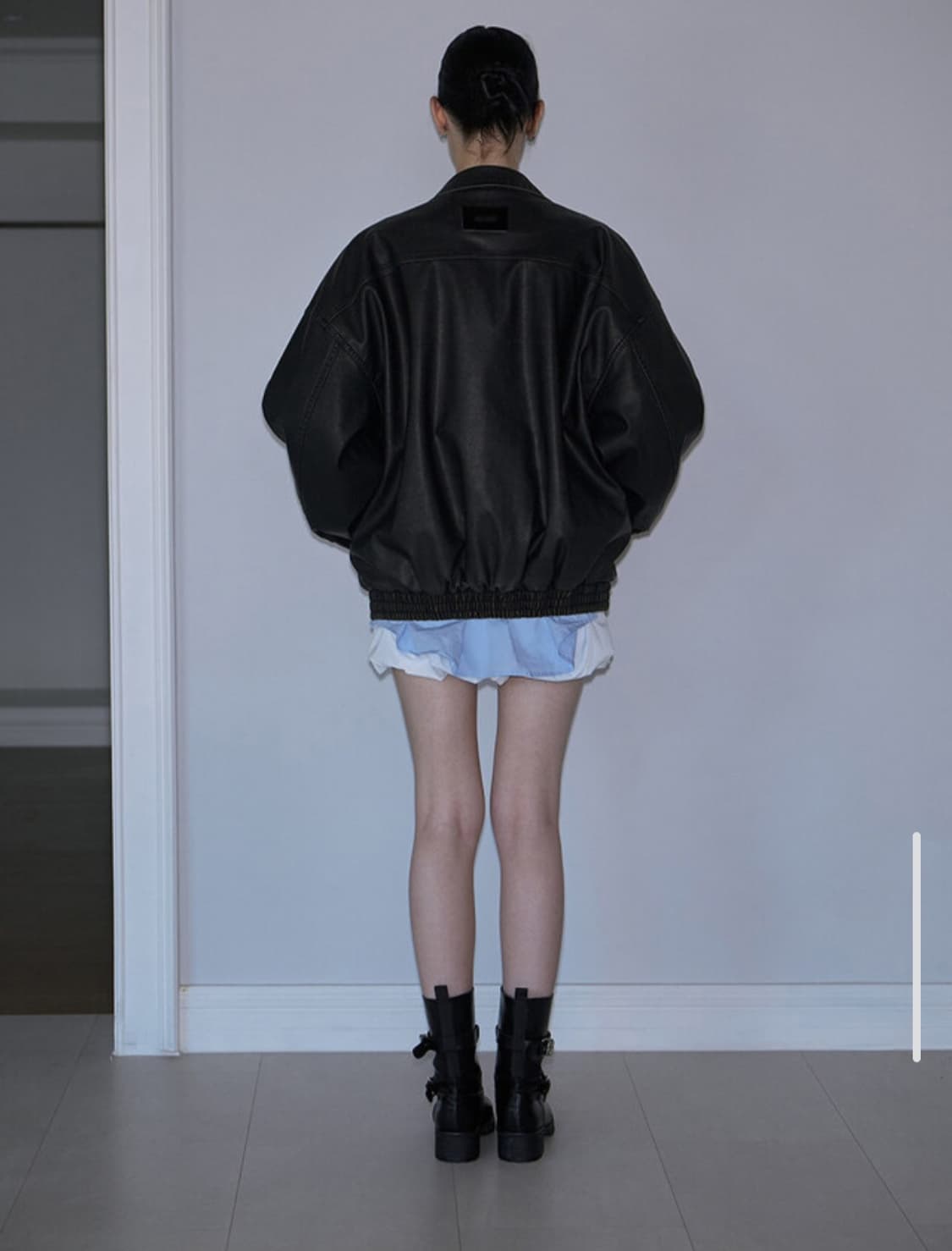 로제프란츠 빈티지 워싱 레더 점퍼 블랙 상품이미지7