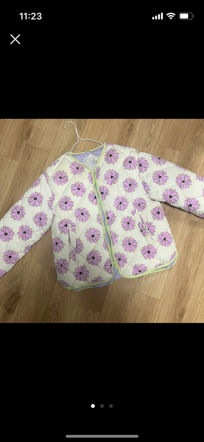 Zara 꽃 패딩 상품이미지1