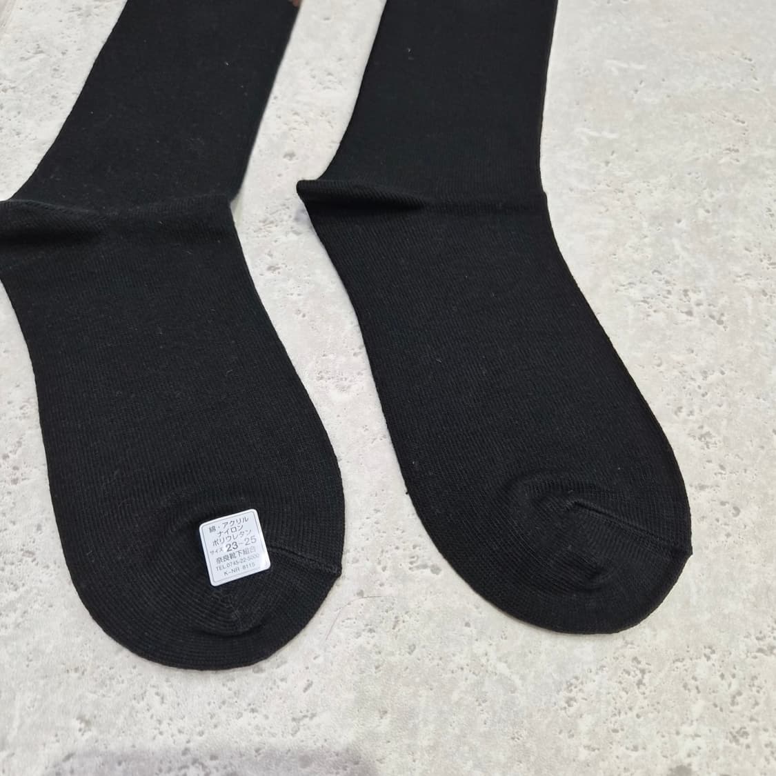 일본제 블랙 아가일 장목 종아리 여성양말 상품이미지4