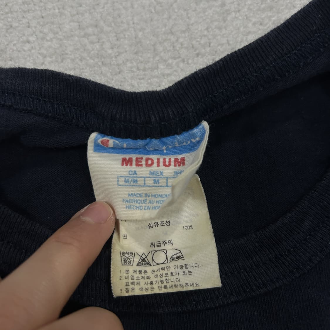 챔피온 빅 로고 반팔 티셔츠 네이비 m 상품이미지2