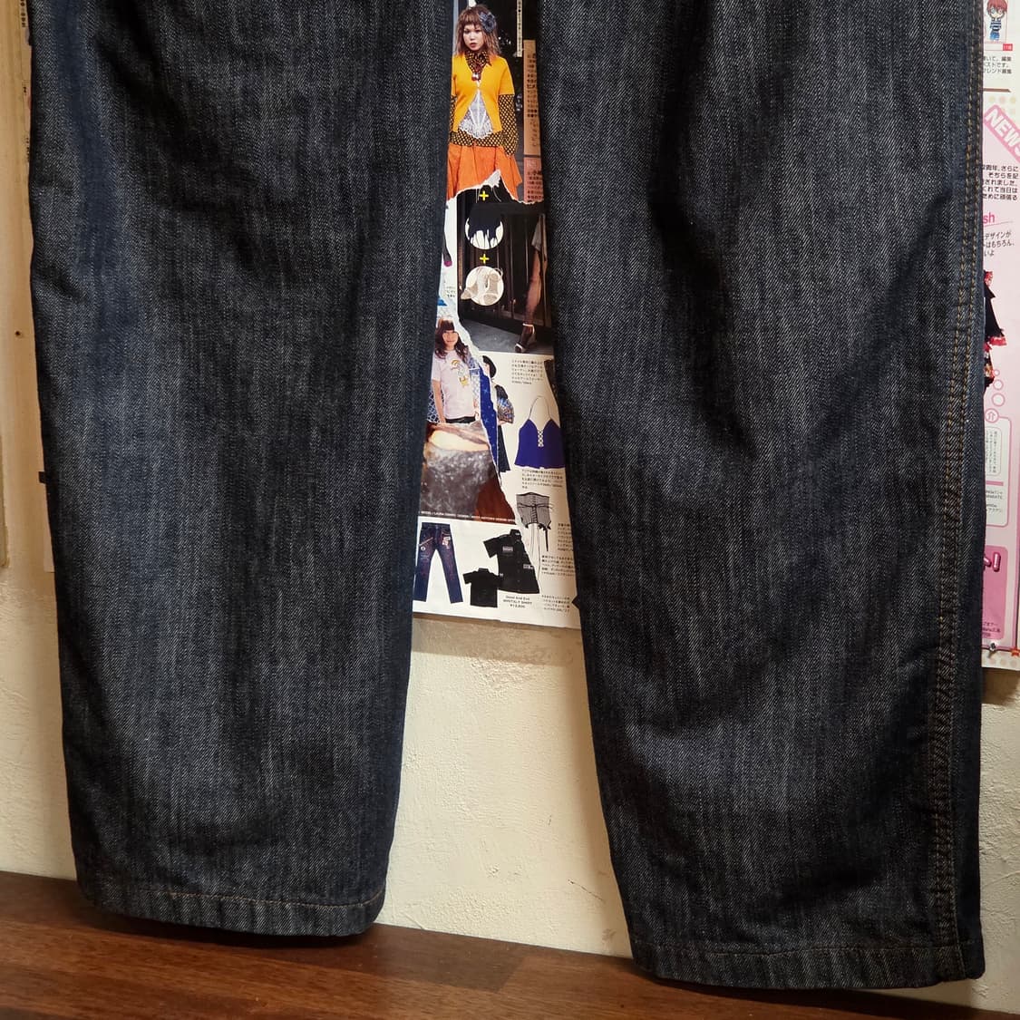 후부 올드스쿨 반밴딩 진청 절개 데님 팬츠 상품이미지7