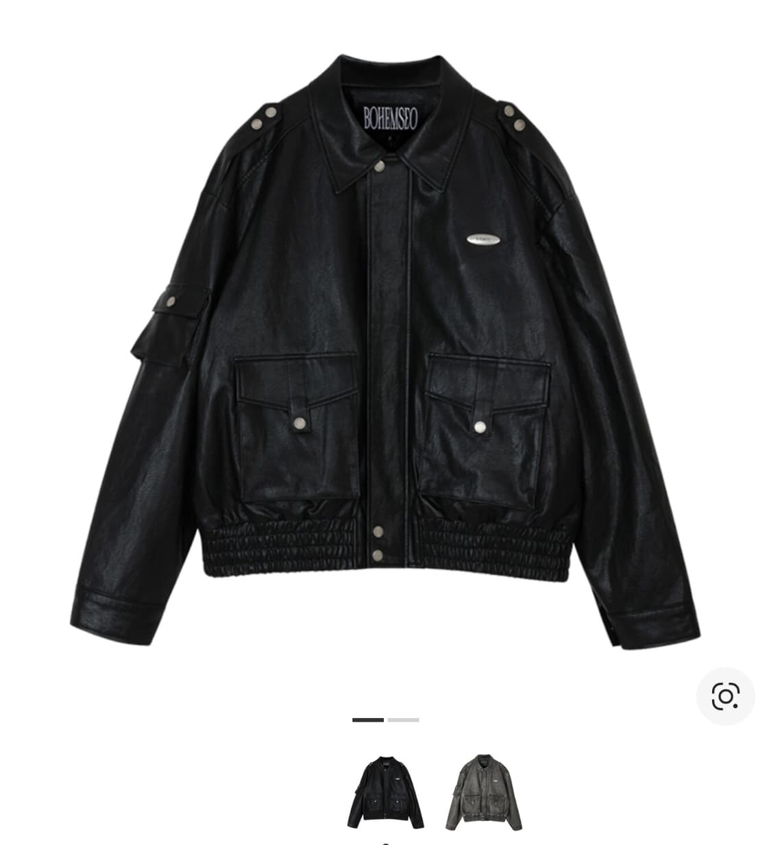 보헤미안서울 레더 봄버 자켓 블랙 1 상품이미지1