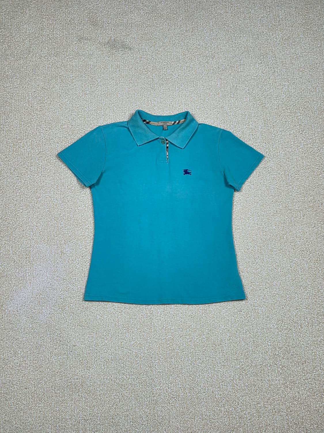 [버버리] 런던 슬림핏 기사 자수 피케 반팔 폴로 셔츠 | S00133 상품이미지1