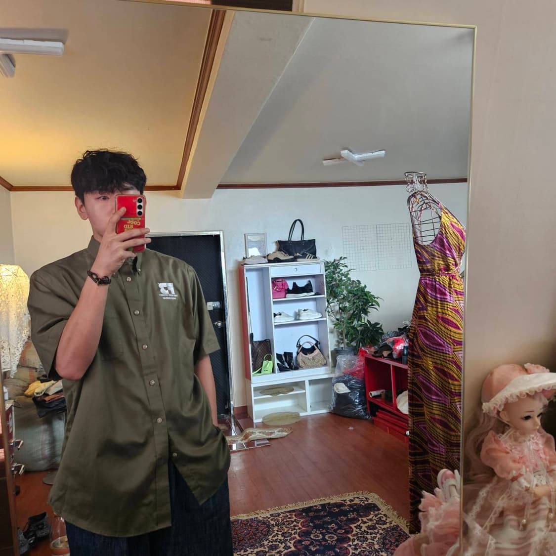 The Outfitters  카키 반팔 워크 셔츠 상품이미지2