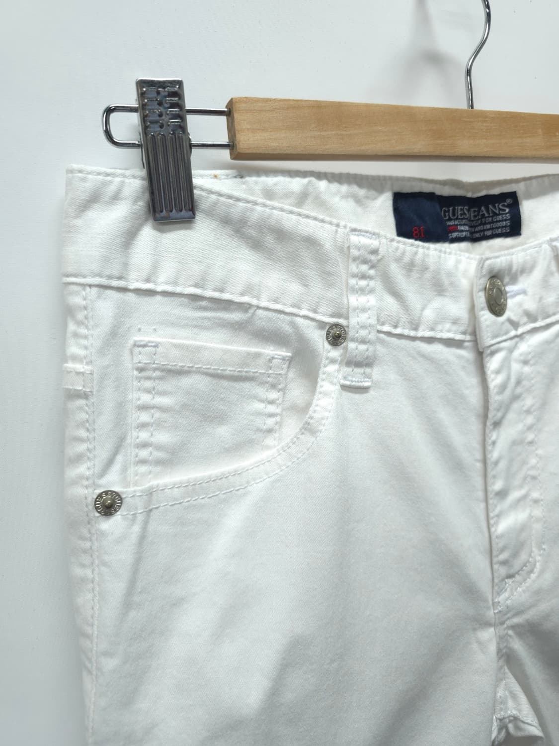 새상품) 게스(GUESS) 화이트 스판 바지 ( 여성28~29 ) 상품이미지5