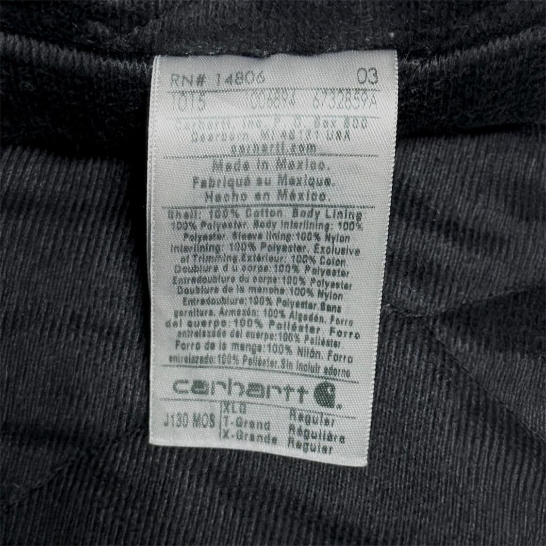 칼하트 J130 OG 액티브자켓 MOS 모스그린 XL 상품이미지7