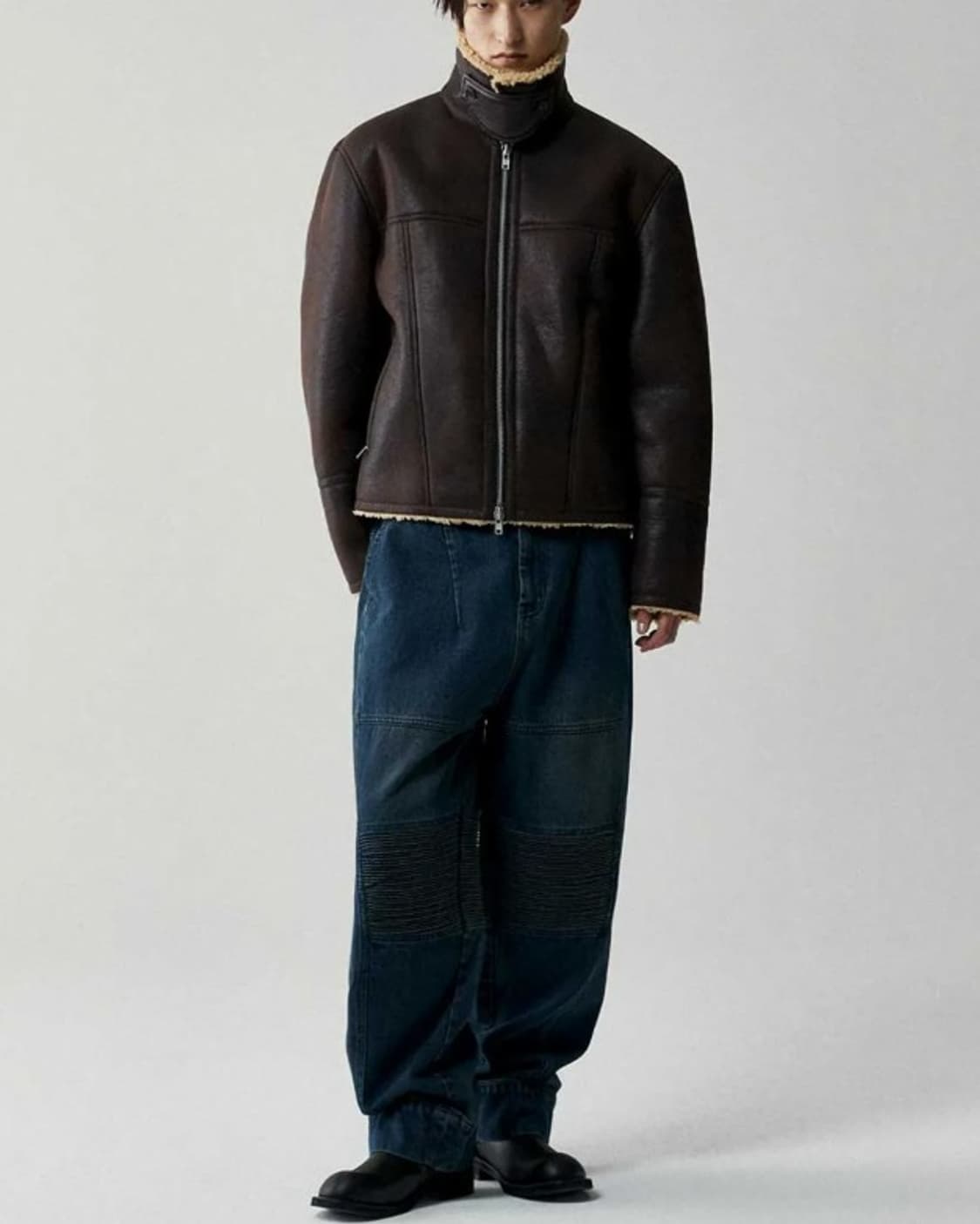 르마드 23FW 하이넥 B-3 투웨이 무스탕 자켓 PN5742    상품이미지2