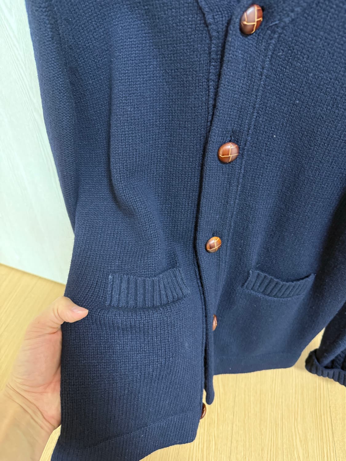 빈폴 숄카라 케이블 가디건(L 100 / 네이비) 새상품 상품이미지4