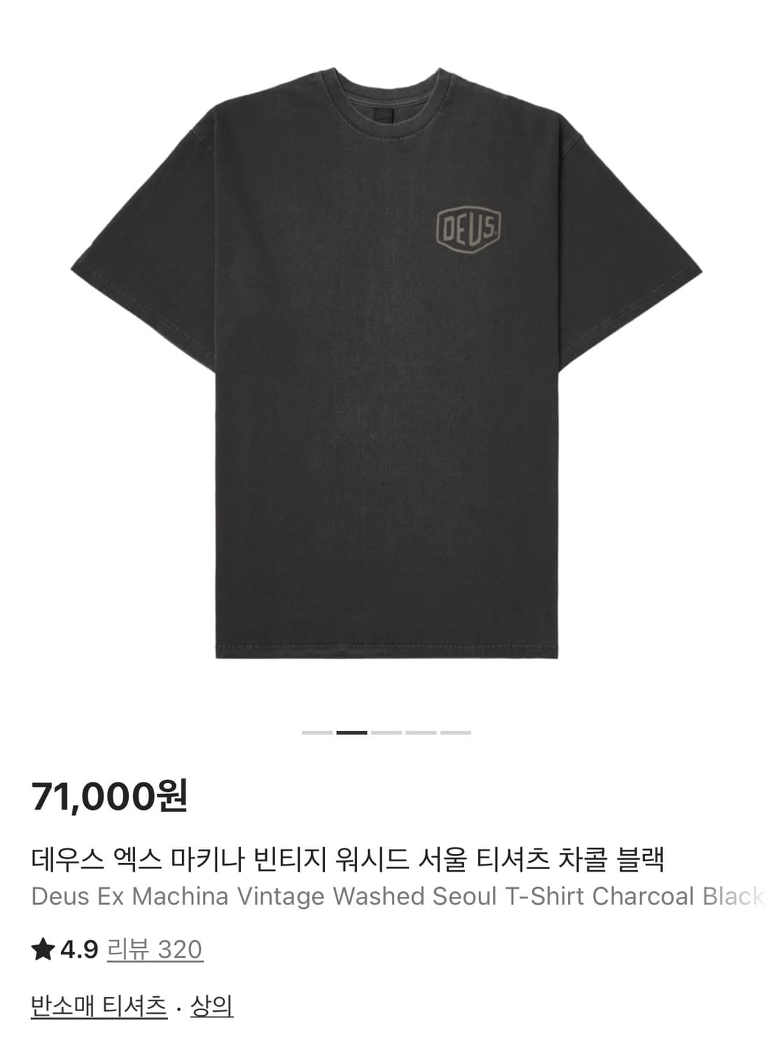 Deus Ex Machina Vintage Washed Seoul T-S 상품이미지1