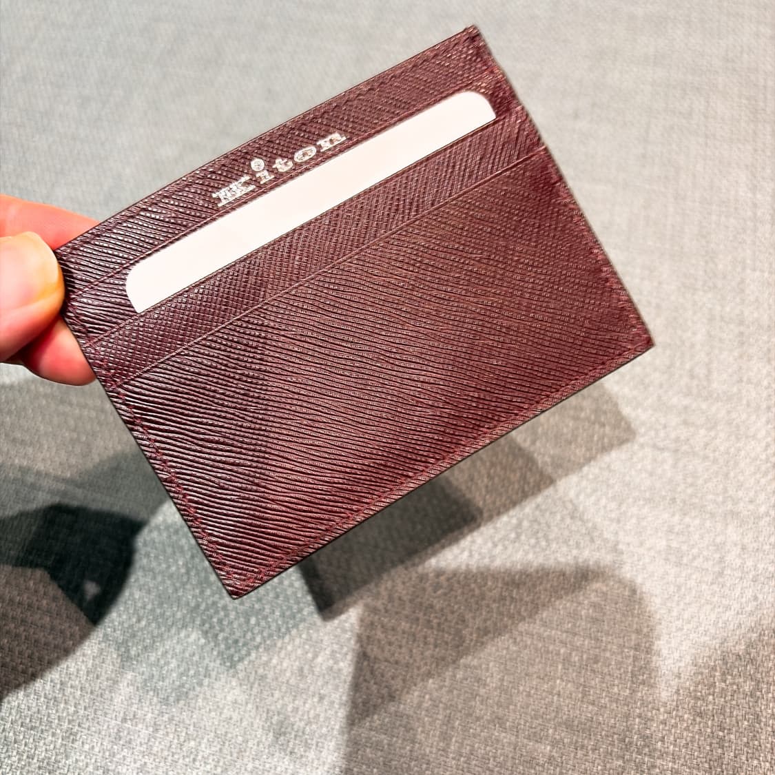 (정품/새상품) KITON 키톤 버건디 사피아노 카드지갑 상품이미지4