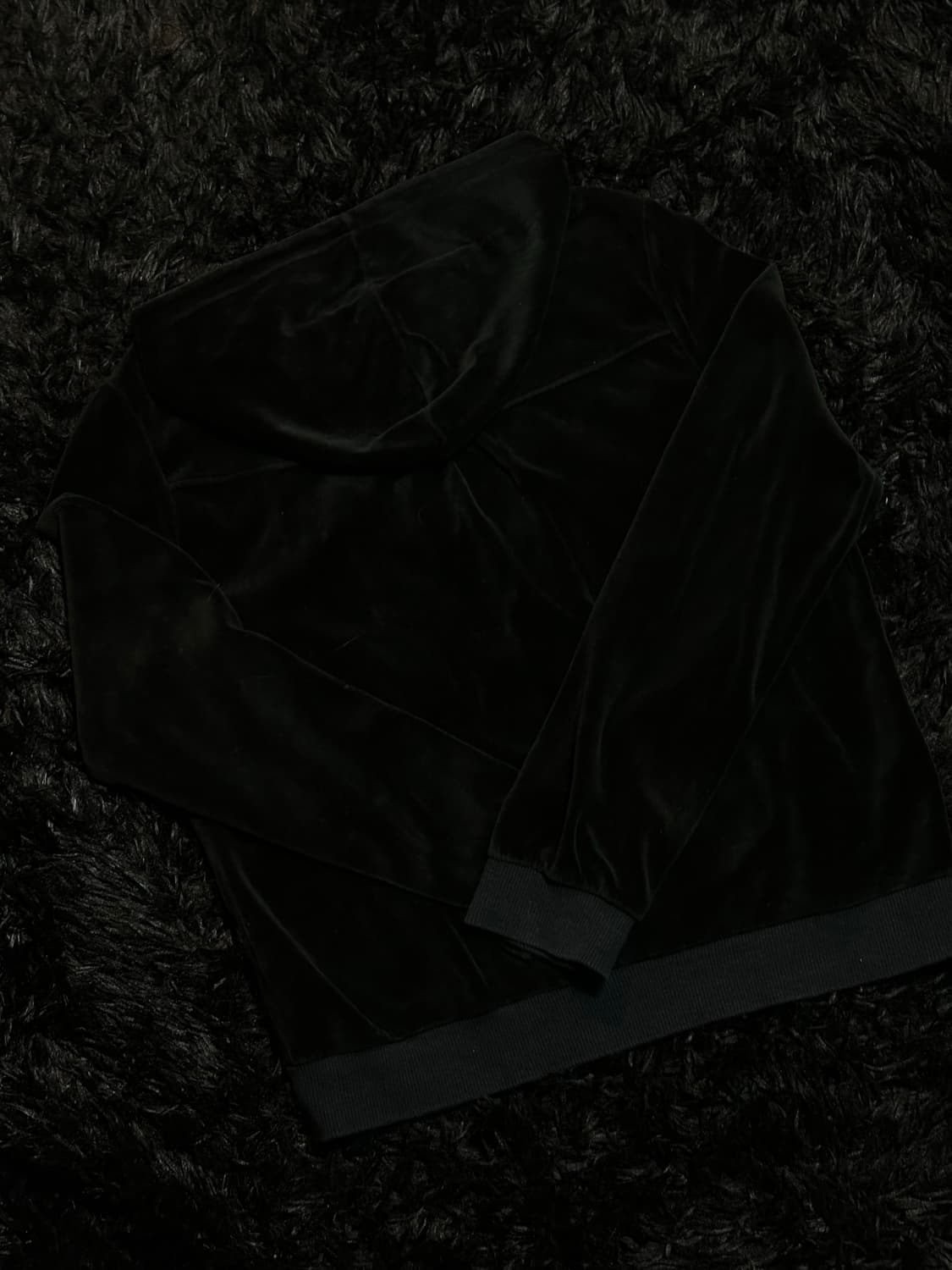 Black Velvet Printed Hood Zip-Up 상품이미지2