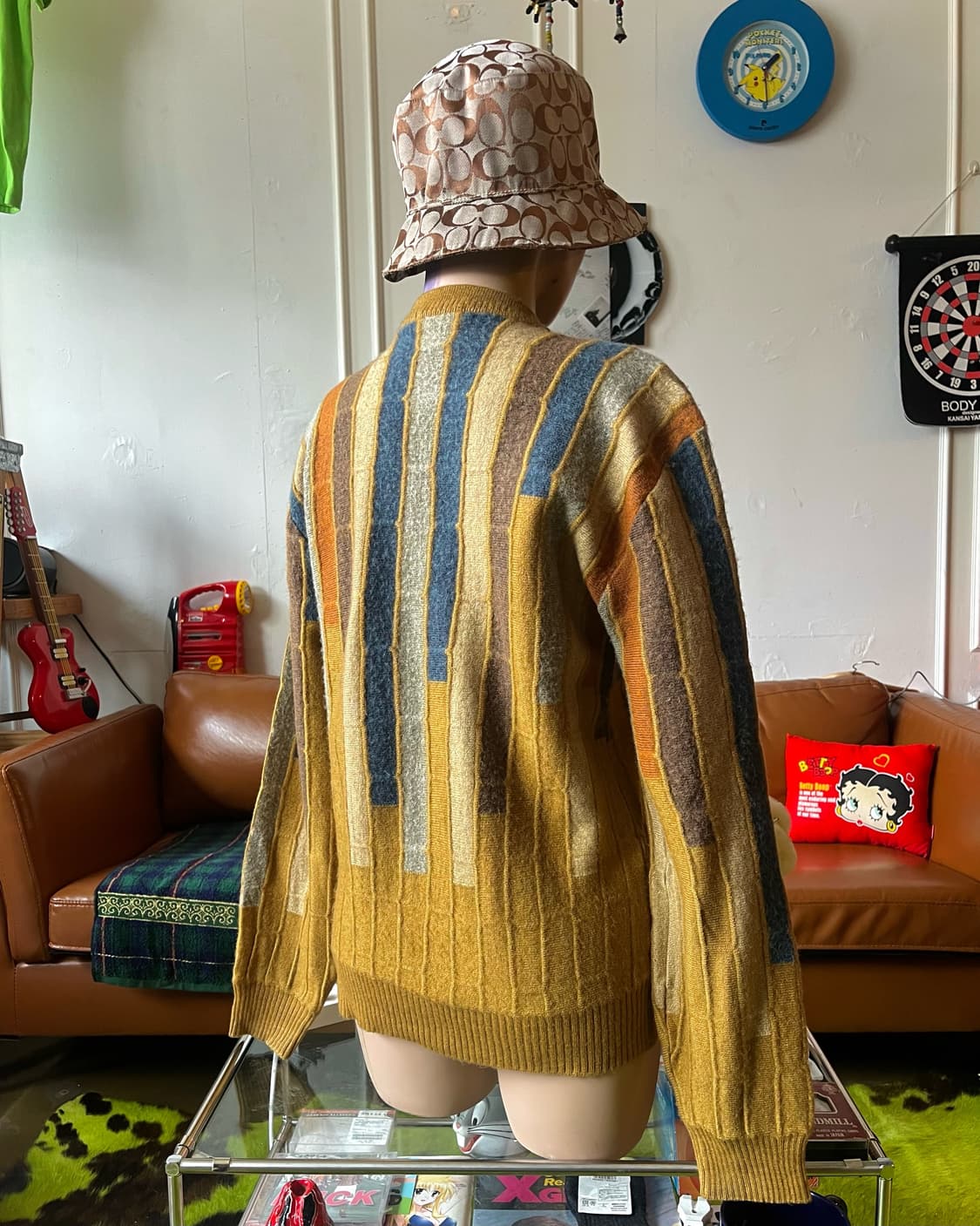 1980-90s Italian Old Color Block Knit 상품이미지3