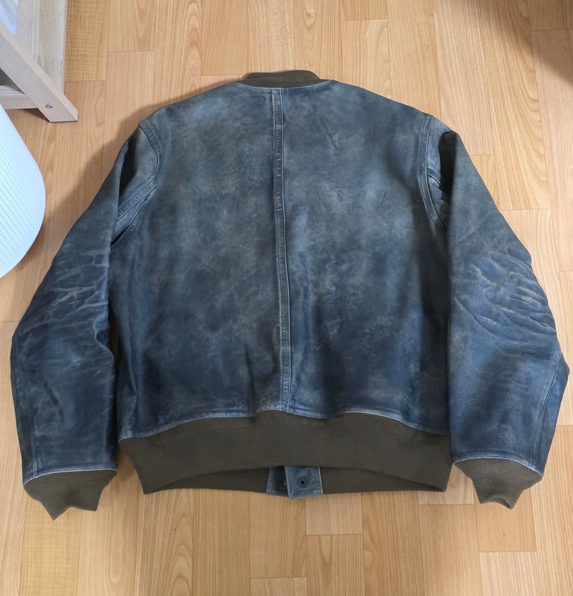더블알엘 인디고 레더 보머 재킷 라지사이즈 상품이미지4