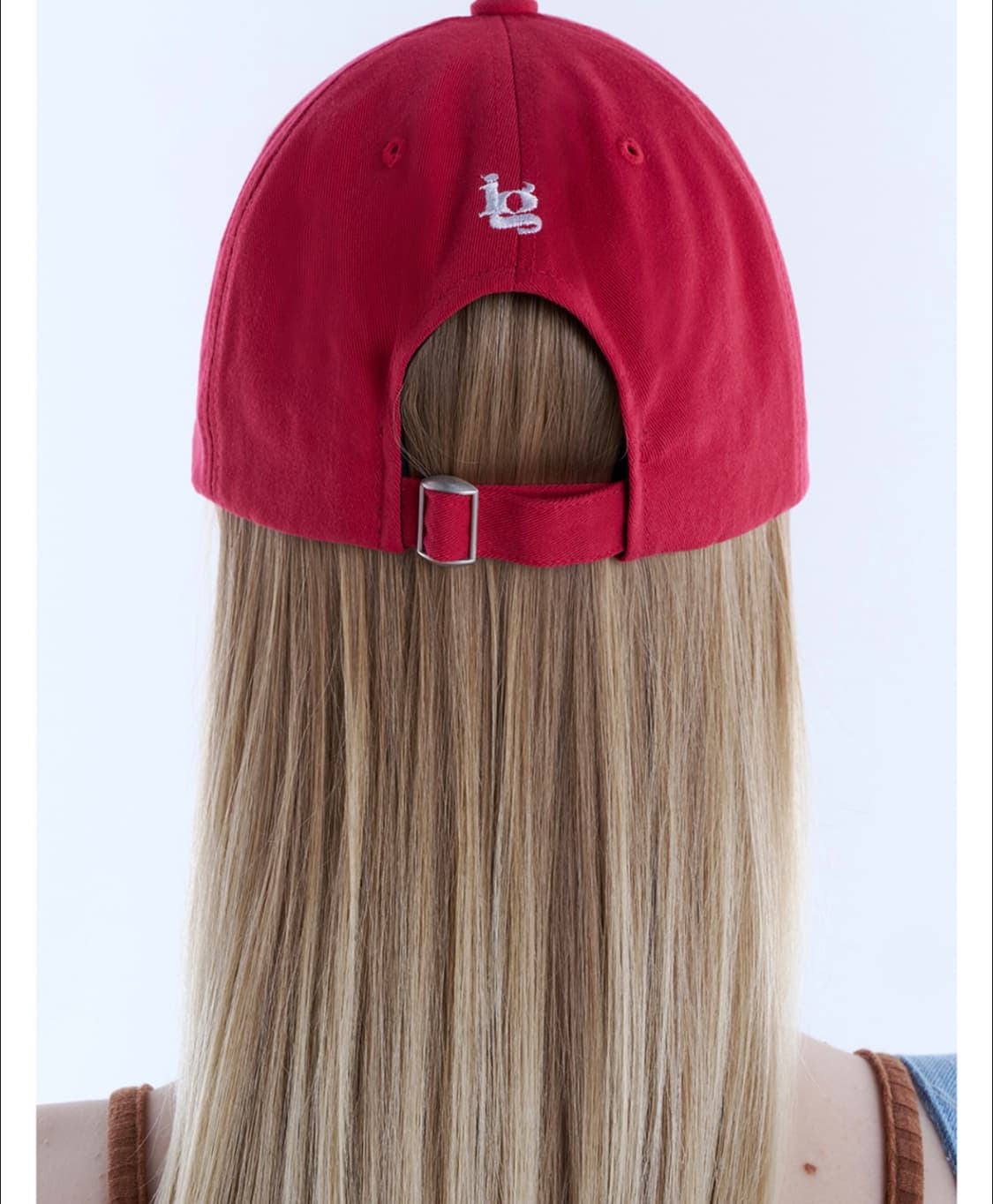 illigo 일리고 레터링 로고 볼캡 레드 상품이미지2